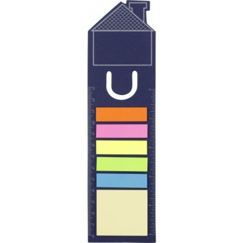 House shaped bookmark and sticky notes.