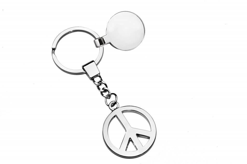 KEYCHAIN PEACE SYMBOL WITH token