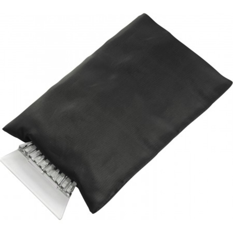 Ice scraper in nylon glove