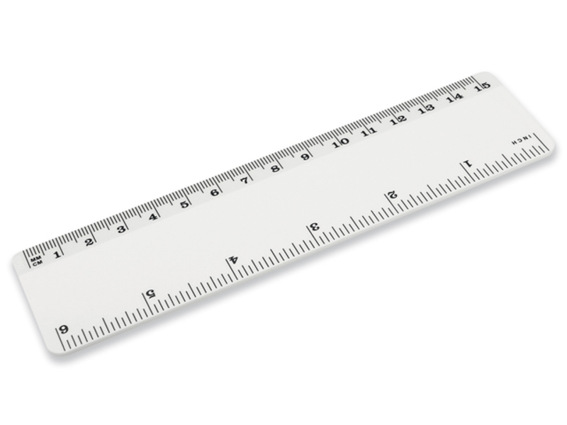 CALLEN plastic ruler 15 cm., White