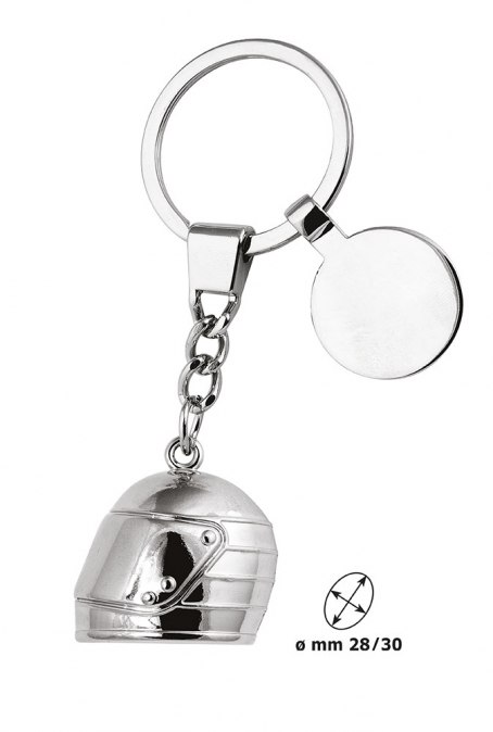 KEY CHAIN HELMET CHROMED