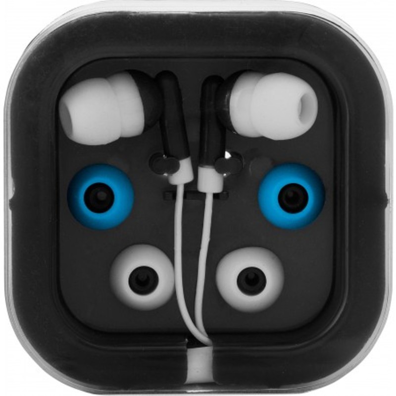 Earphones with two spare sets of buds