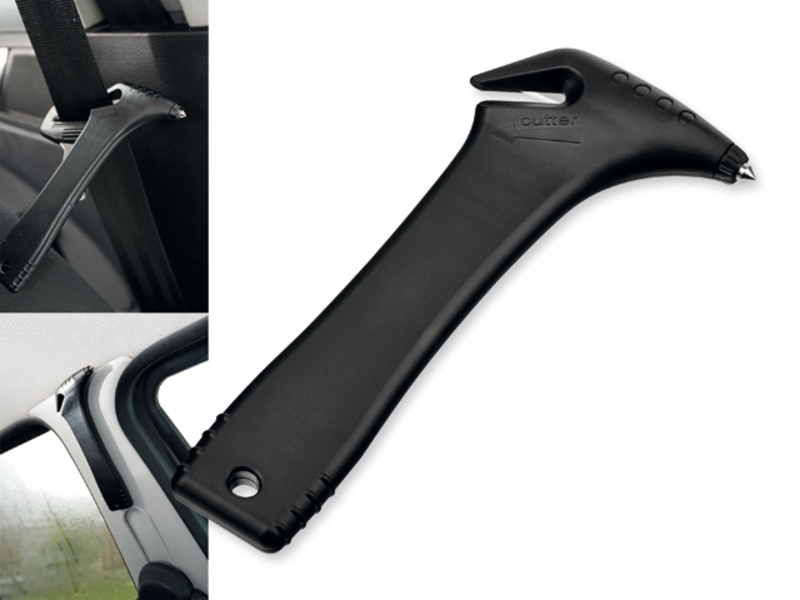 SAVIOR emergency hammer with velcro, Black