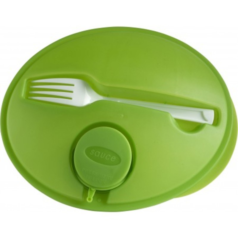 Oval shaped salad box.