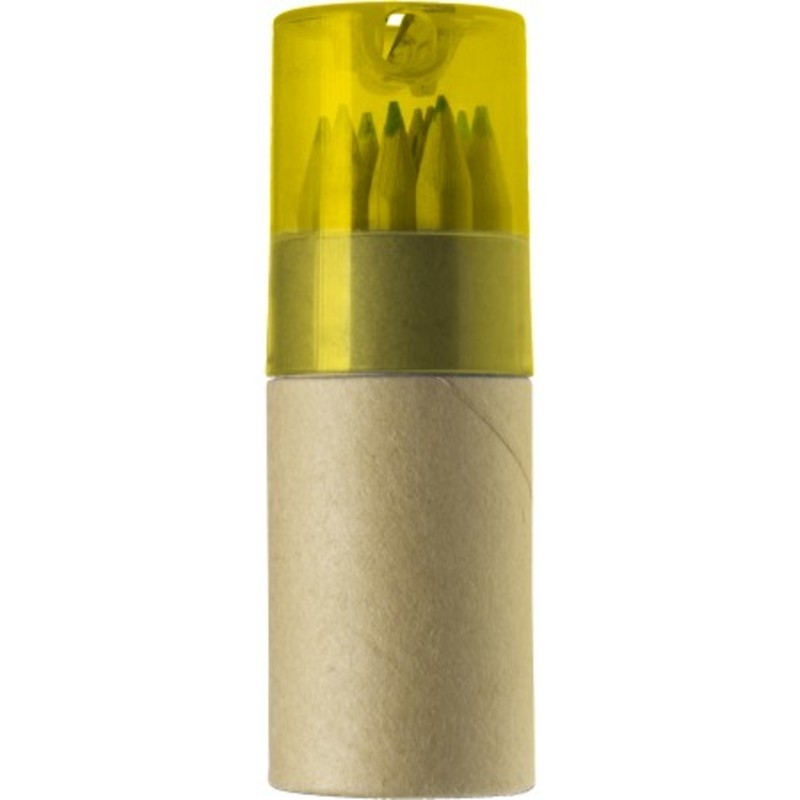 Colour pencils with sharpener