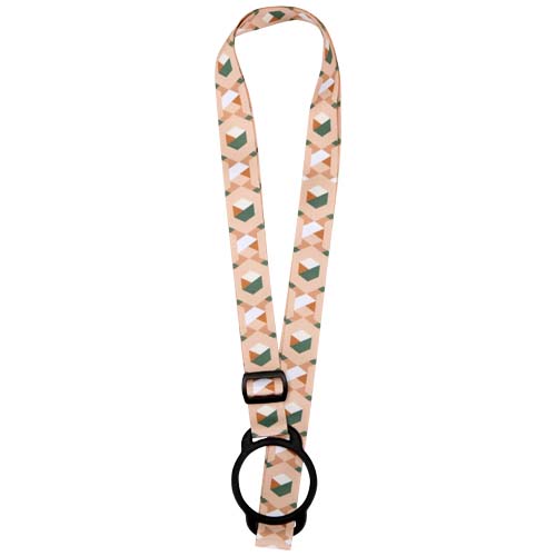 Lior RPET sublimation lanyard with silicone bracelet