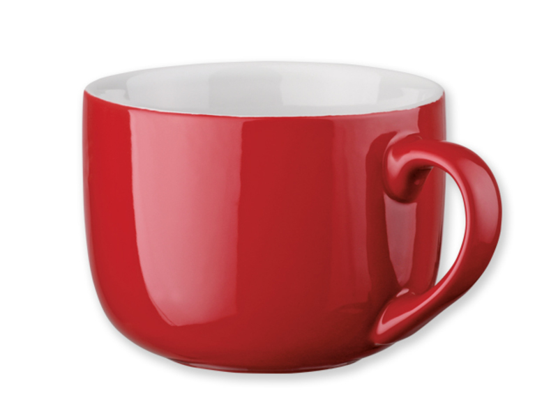 CHUBBY ceramic mug, 490 ml, Red