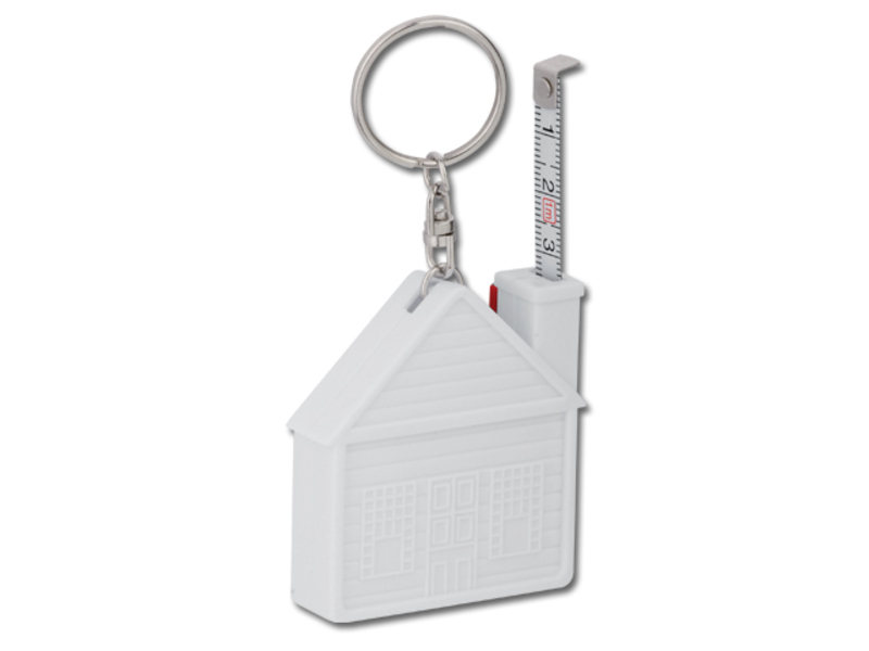 HOUSE keychain-tape measure, 1 m, White