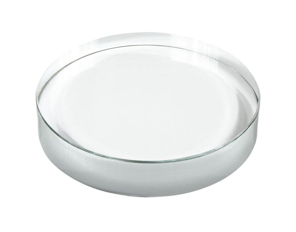 PAPERWEIGHT WHITE GLASS d=110 h19 mm