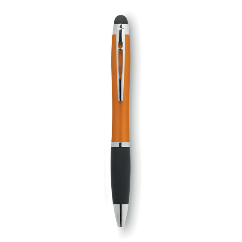 Twist ball pen with LED, orange