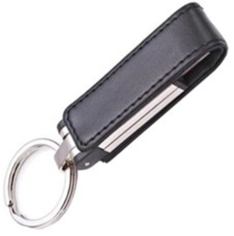 USB 32 Gb,  black leather