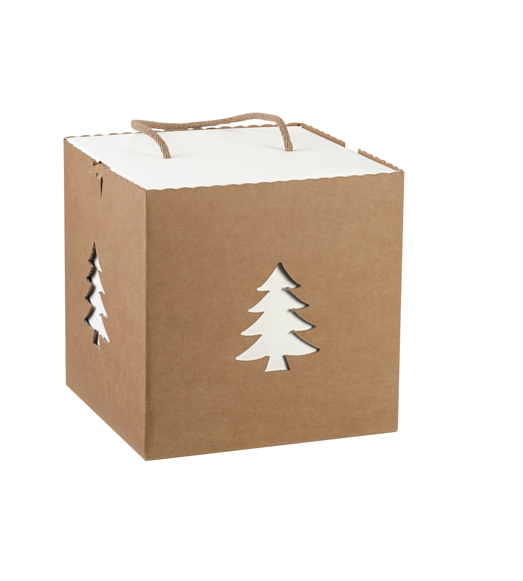 Gift box  with Christmas tree, 21 x 21 x 21 cm