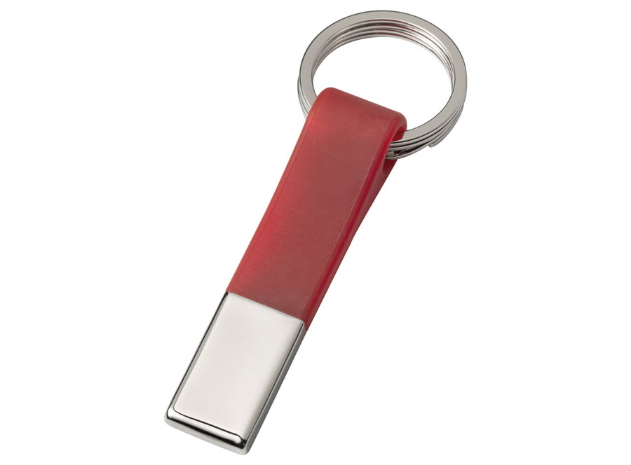 KEYCHAIN  DOUBLE RING  RED