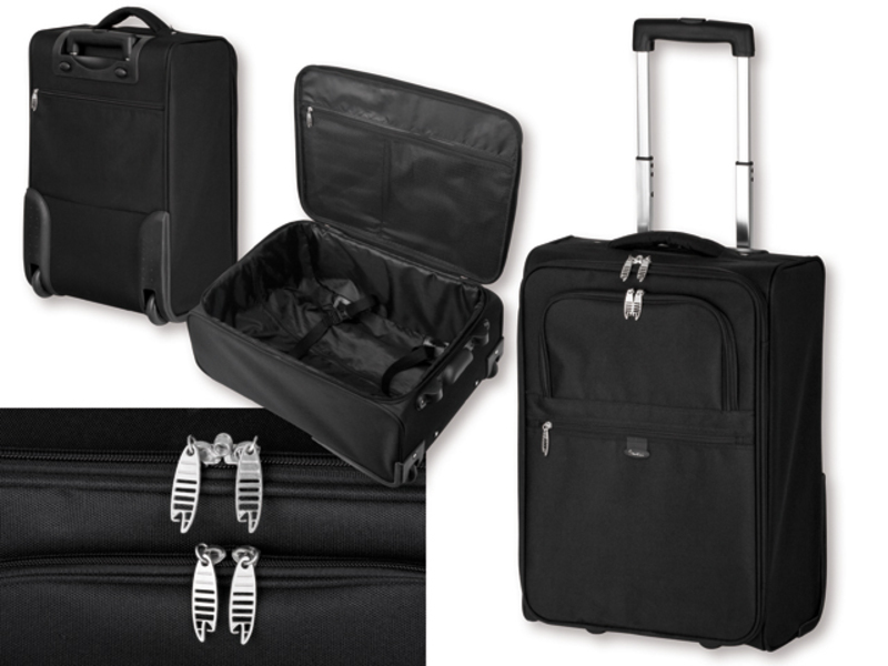 THORVALD trolley bag, 600D, SANTINI, Black