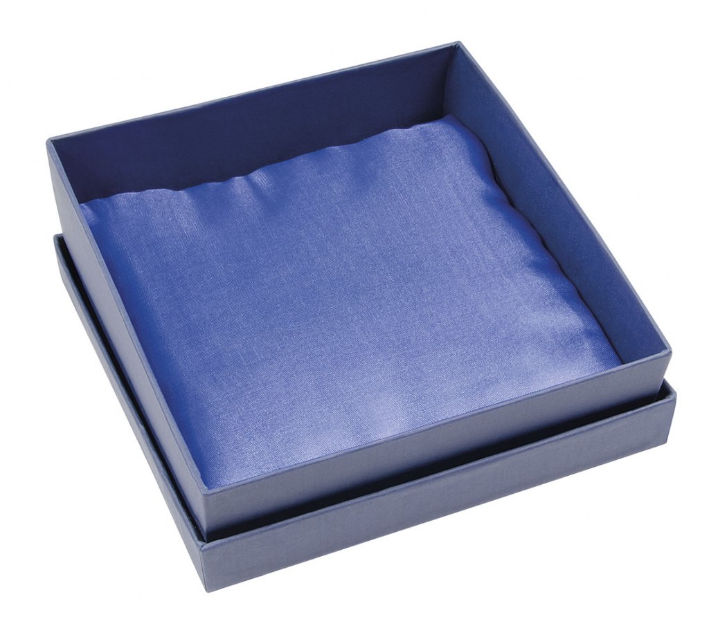 BLUE BOX SATIN BLUE 150X150X40 MM