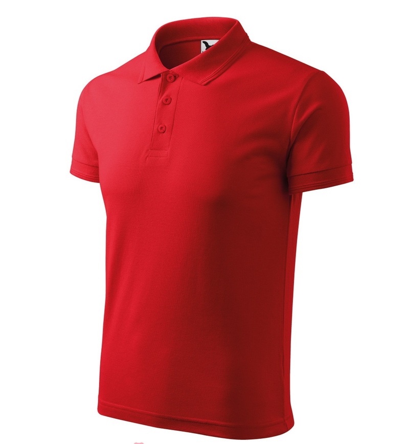 Adult PIQUE POLO, red, M