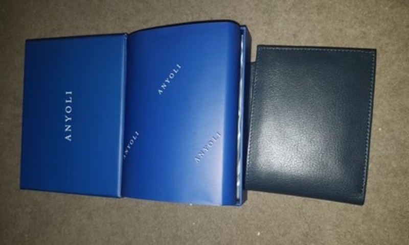 Leather wallet, Anyoli, navy