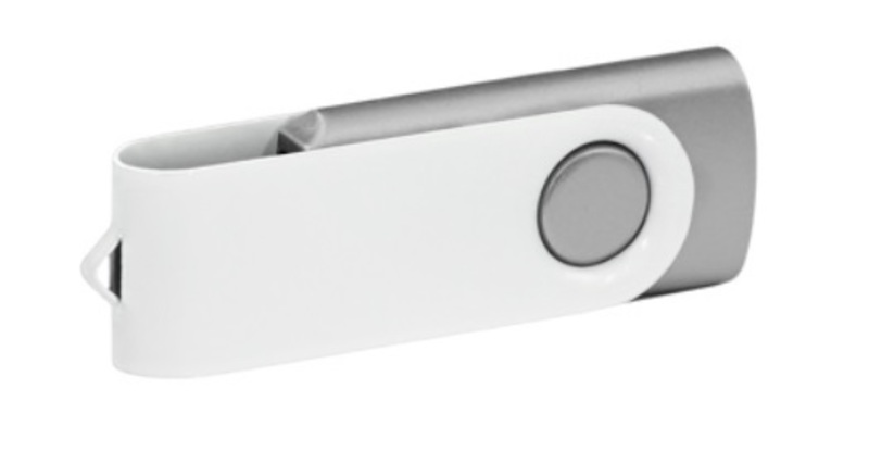 USB 8G, white - silver