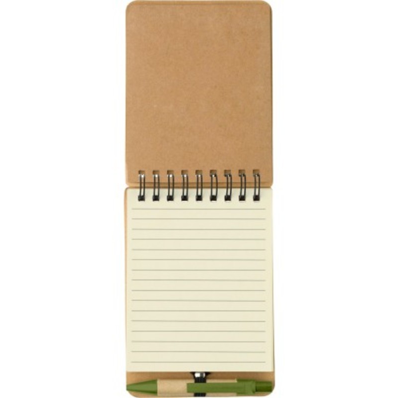 Wire bound notebook with sticky notes
