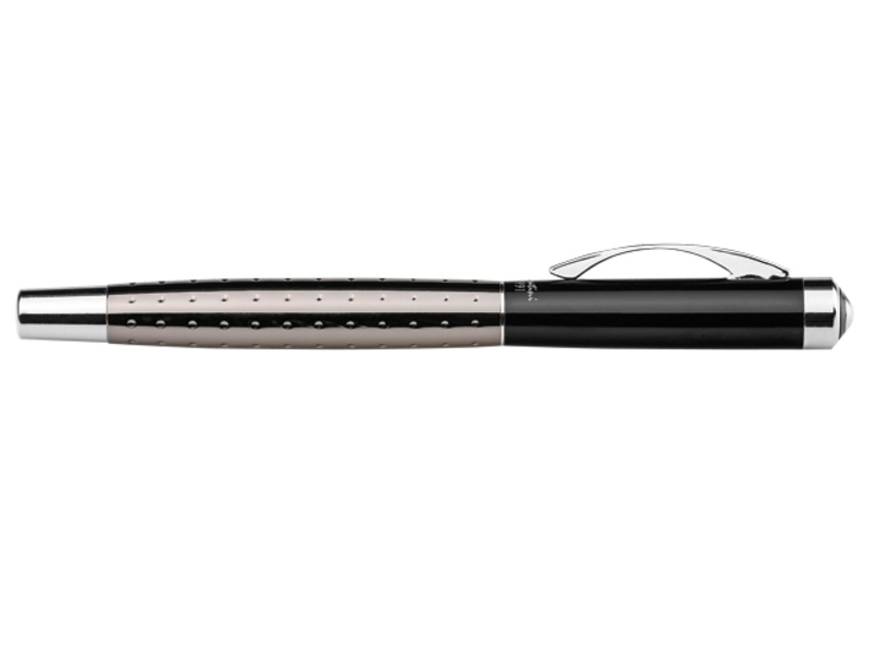 UWE ROLLER metal roller pen in gift box, blue refill, SANTINI, Graphite