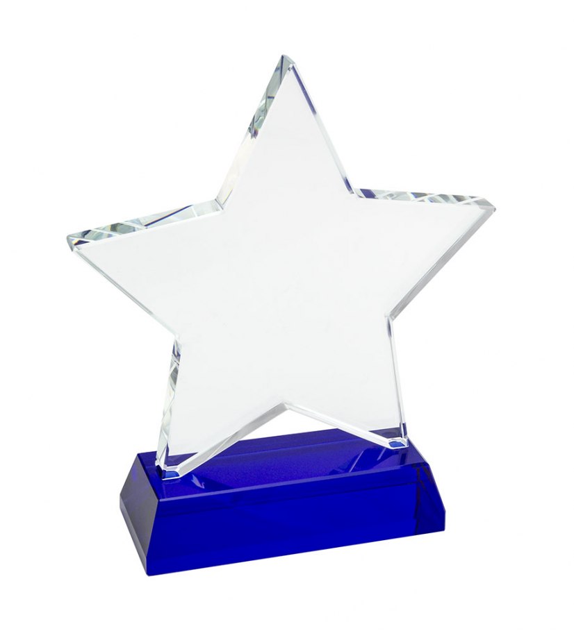 STAR TROPHY 100 mm - BLUE base h19