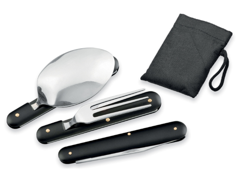 LERY 3 piece outdoor cutlery set, Black