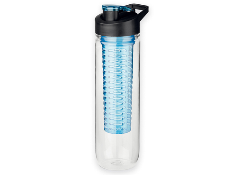 FRUITER plastic sport bottle with infuser, 900 ml, Light blue