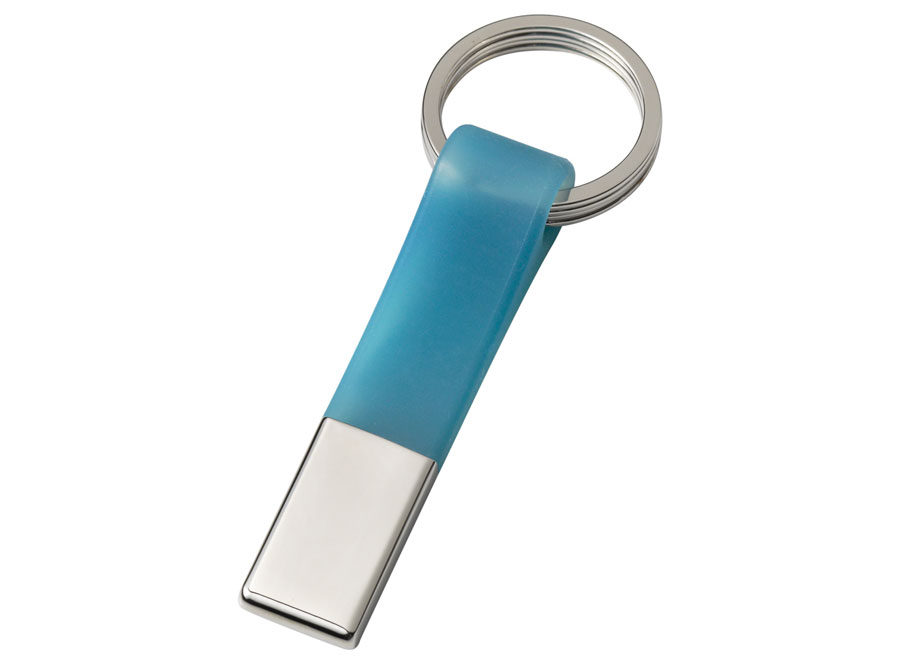 KEYCHAIN  DOUBLE RING  BLUE