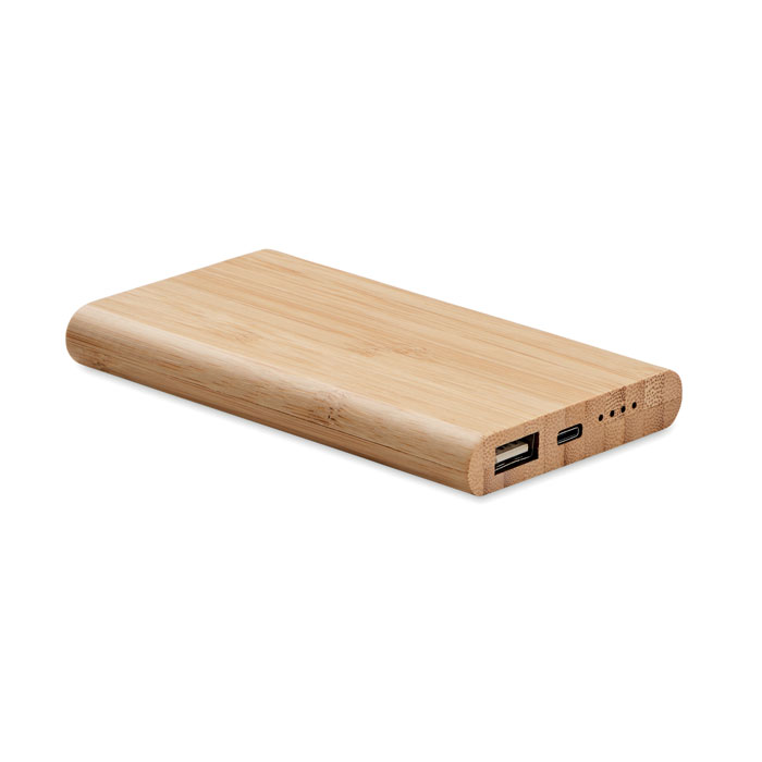 4000 mAh Bamboo power bank
