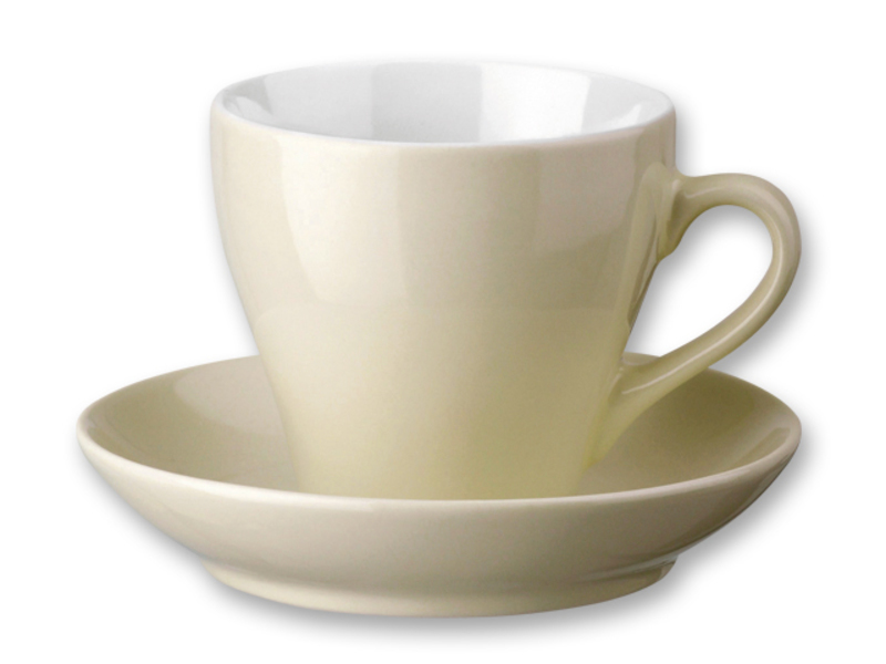HANNAH ceramic cup and saucer, 150 ml, Beige