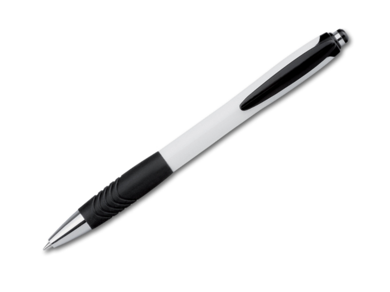 ABISKO plastic ball pen, blue refill, Black