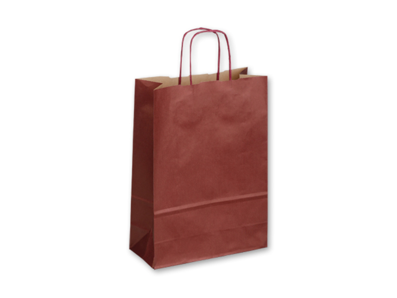 TWISTER BORDO II paper gift bag, 23x10x32 cm, Burgundy