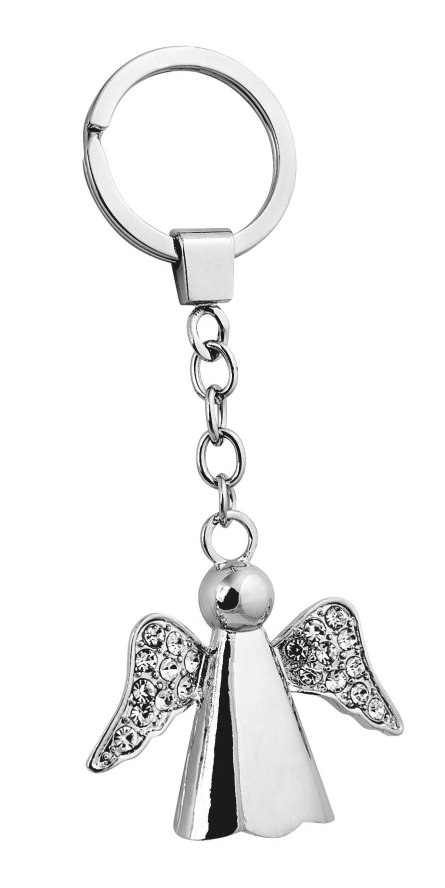 KEY RING ANGEL WITH STRASS - NO BOX