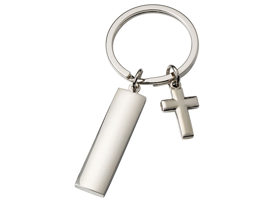 KEYCHAIN WITH PENDANT SMALL CROSS