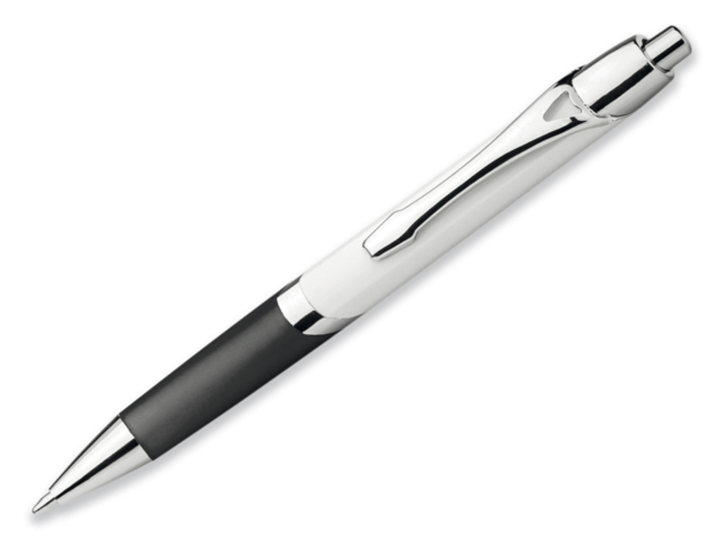 DIGIT FLAT plastic ball pen, blue refill, Black