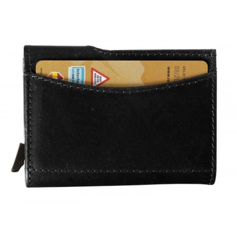 Leather wallet with RFID card holder