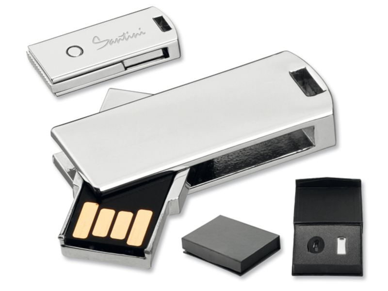 USB FLASH 41 USB FLASH from metal 16 GB Santini, 2.0, Silver
