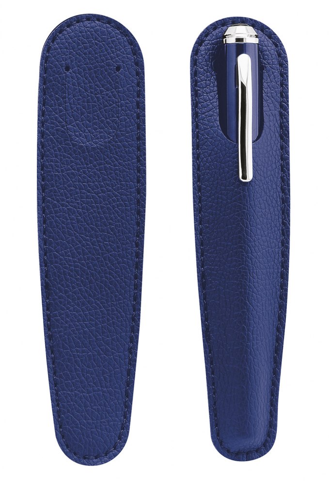 POUCH BLUE LEATHER