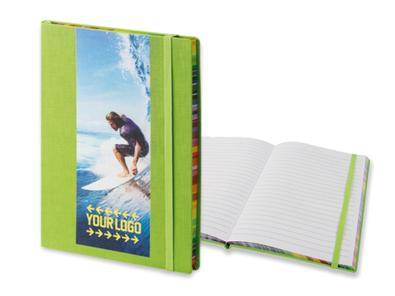 COLOR NOTE II notepad with strap 145x210 mm, Light green