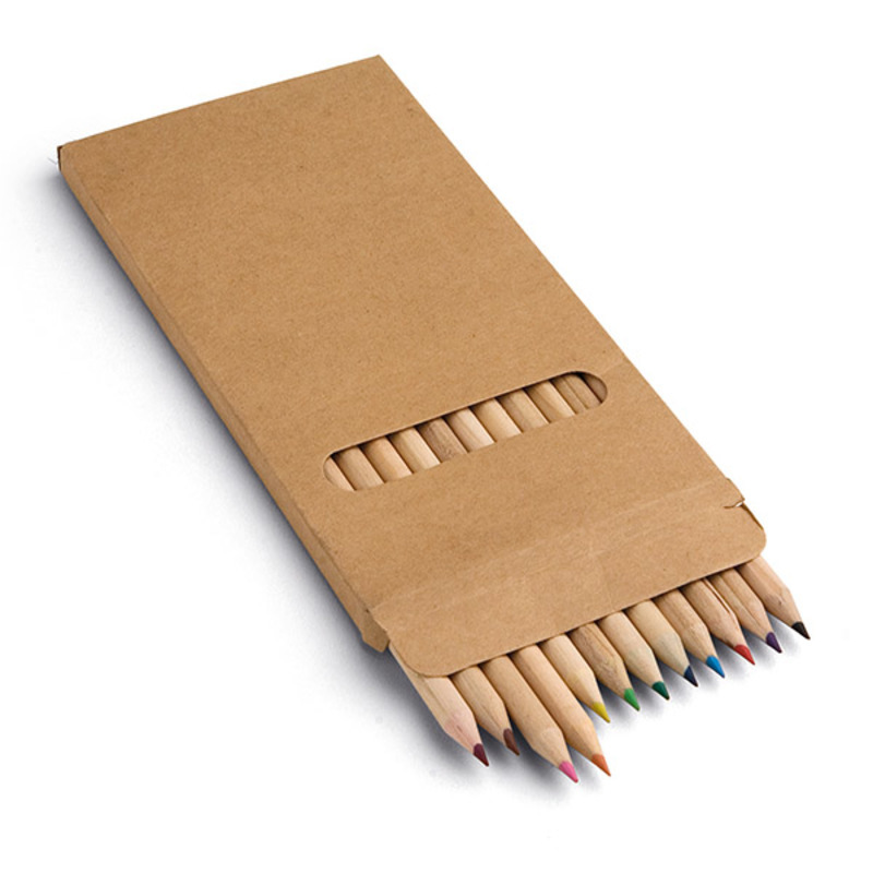 Pencil box with 12 coloured pencils