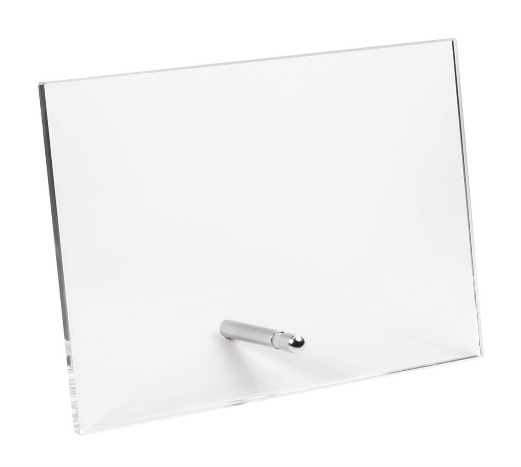 STRAIGHT GLASS WITH SUPPORT 170X130X10MM