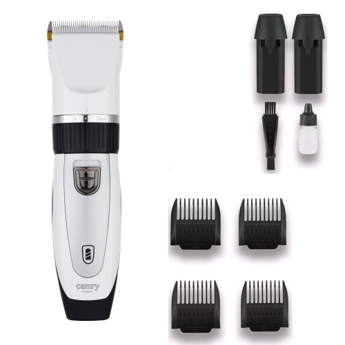 Professional Pet Hair Clipper with Spare Battery, Titanium-Ceramic Blade, 5800 RPM, Adjustable 0.8–14 mm, 4 Guide Combs1