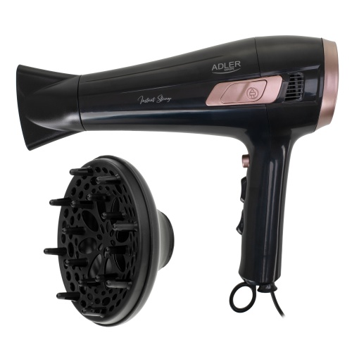 Hair dryer with retractable power cord - 2400W + diffuser1
