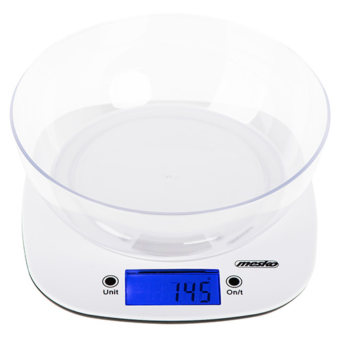 Kitchen scale with a bowl