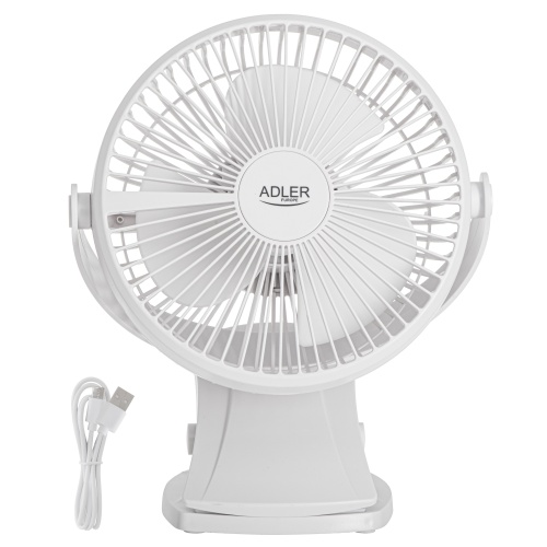 Rechargeable Clip-on Desk Fan | 15.5 cm | 360° Rotation | Quiet | USB-C | 1