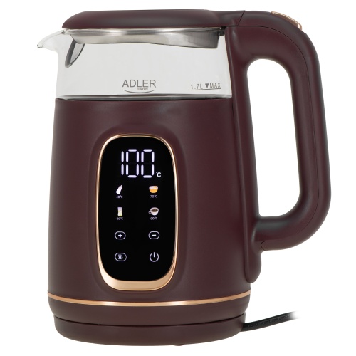 Electric kettle glass with LED display & temperature regulation 1,7L1