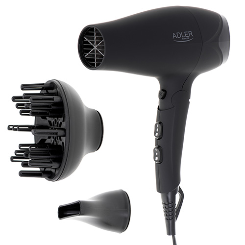 Hair dryer - rubber housing - 2100W + difusser