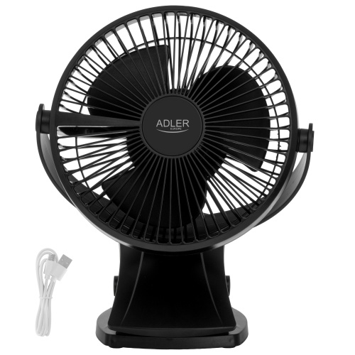  Rechargeable Clip-on Desk Fan | 15.5 cm | 360° Rotation | Quiet | USB-C | 1