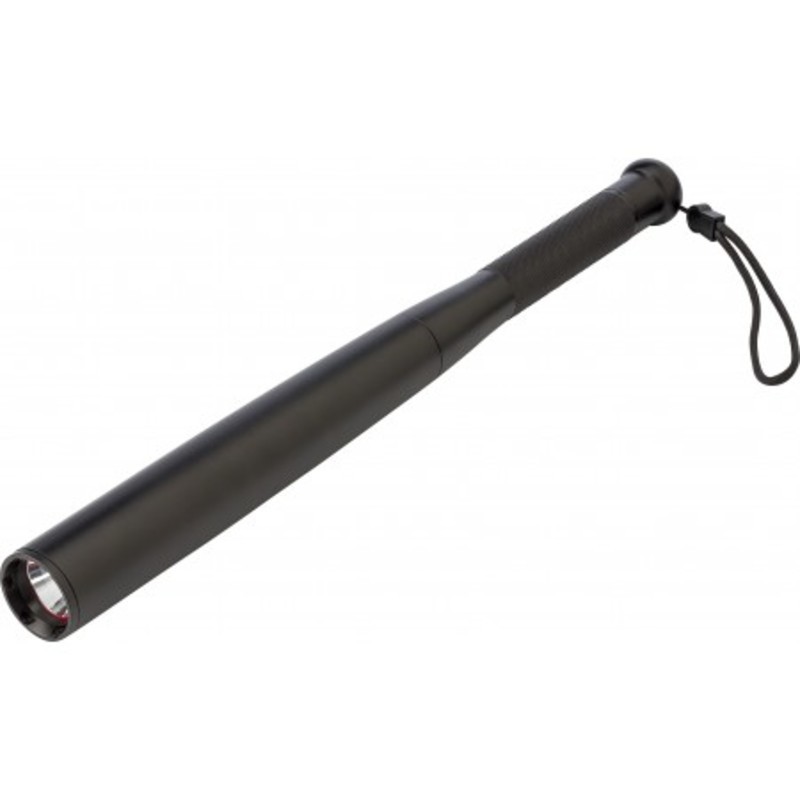 Aluminium torch in shape of a baseball bat.