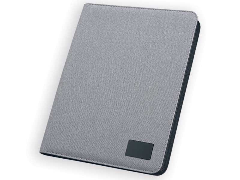 MABINI A4 portfolio with zipper closure, Light grey